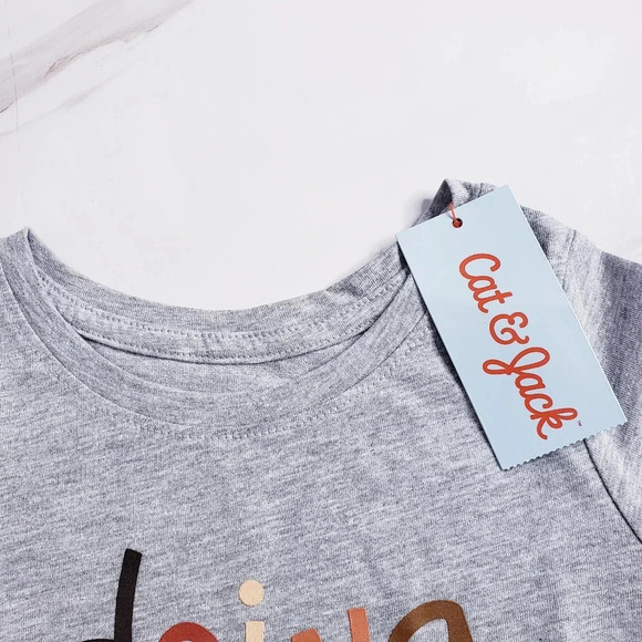 Cat & Jack Doing Great Things Graphic Short Sleeve Tee Shirt Fall Colors Unisex - Picture 4 of 10